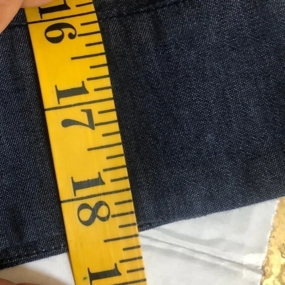 Kate Hill Women’s Light Weight Cotton Blue Denim Cropped Blazer/Jacket Size 10P - Picture 15 of 16